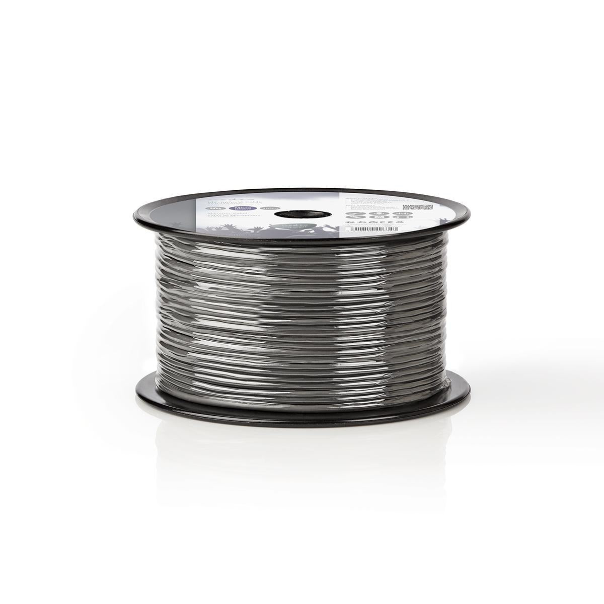 microphone cable | 2x 0.12 mm² | Copper | 100.0 m | Round | PVC | Dark gray | Roll