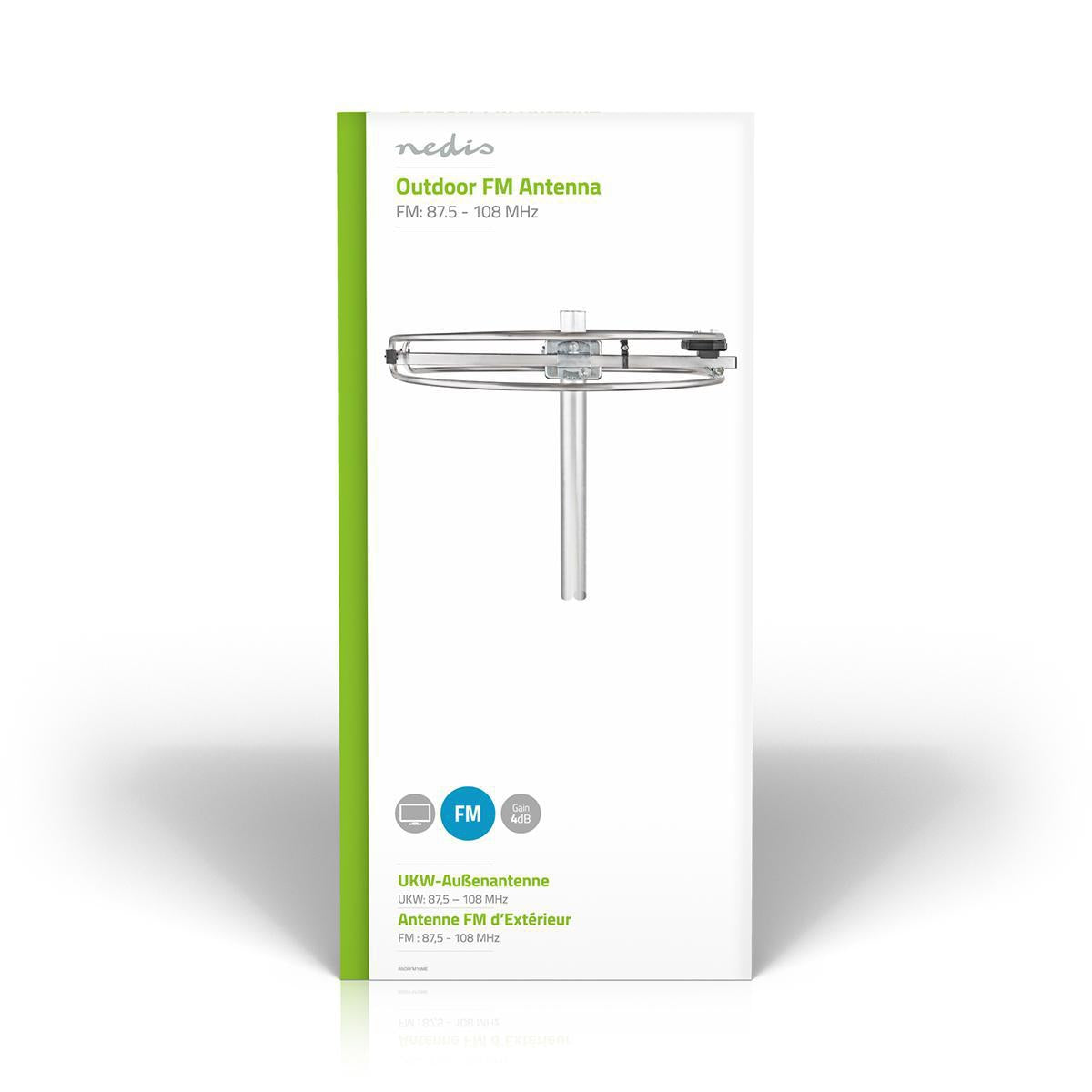 outdoor antenna | Reception area: 0-15 km | Gain: 4 dB | Aluminum