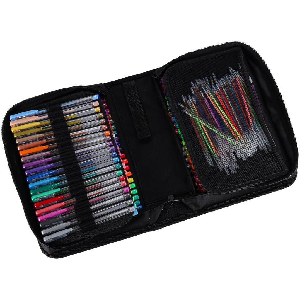 100 Color Gel Pens with Case and Refills