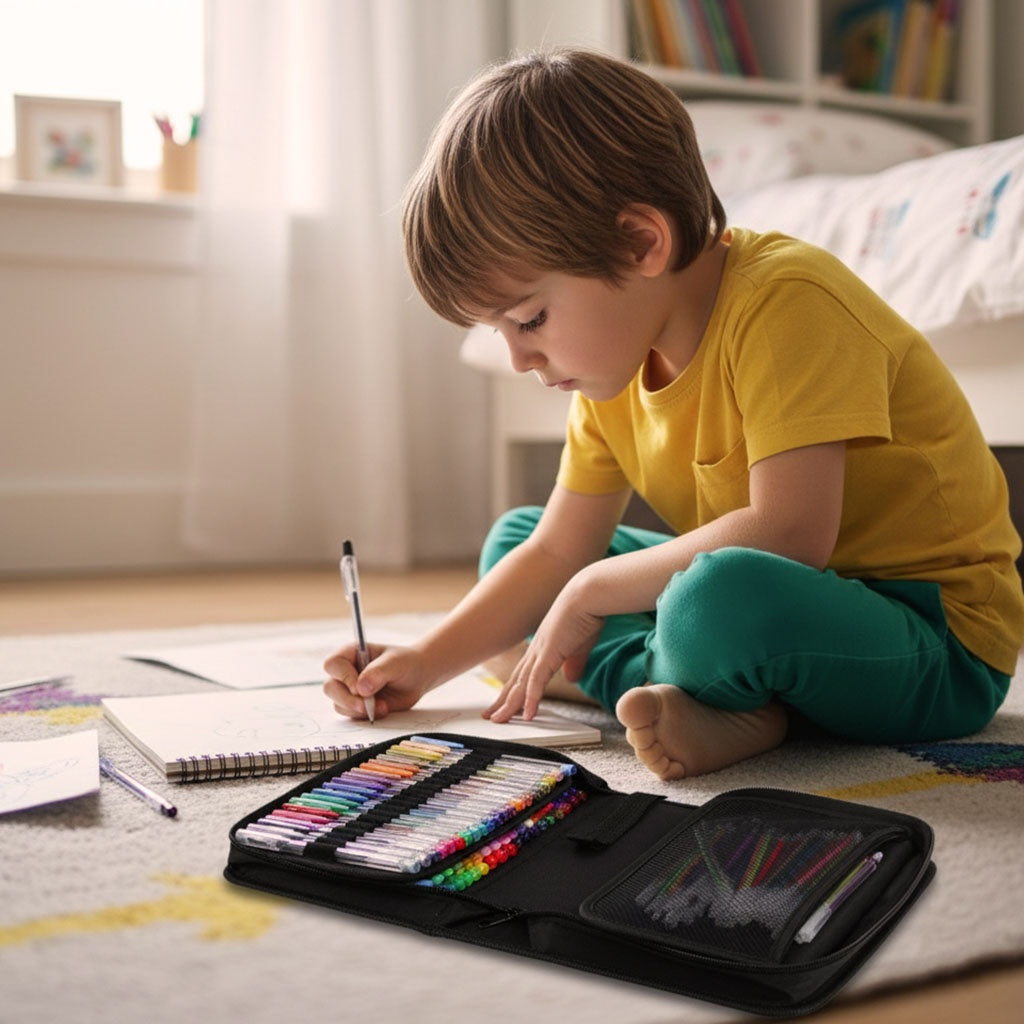 100 Color Gel Pens with Case and Refills