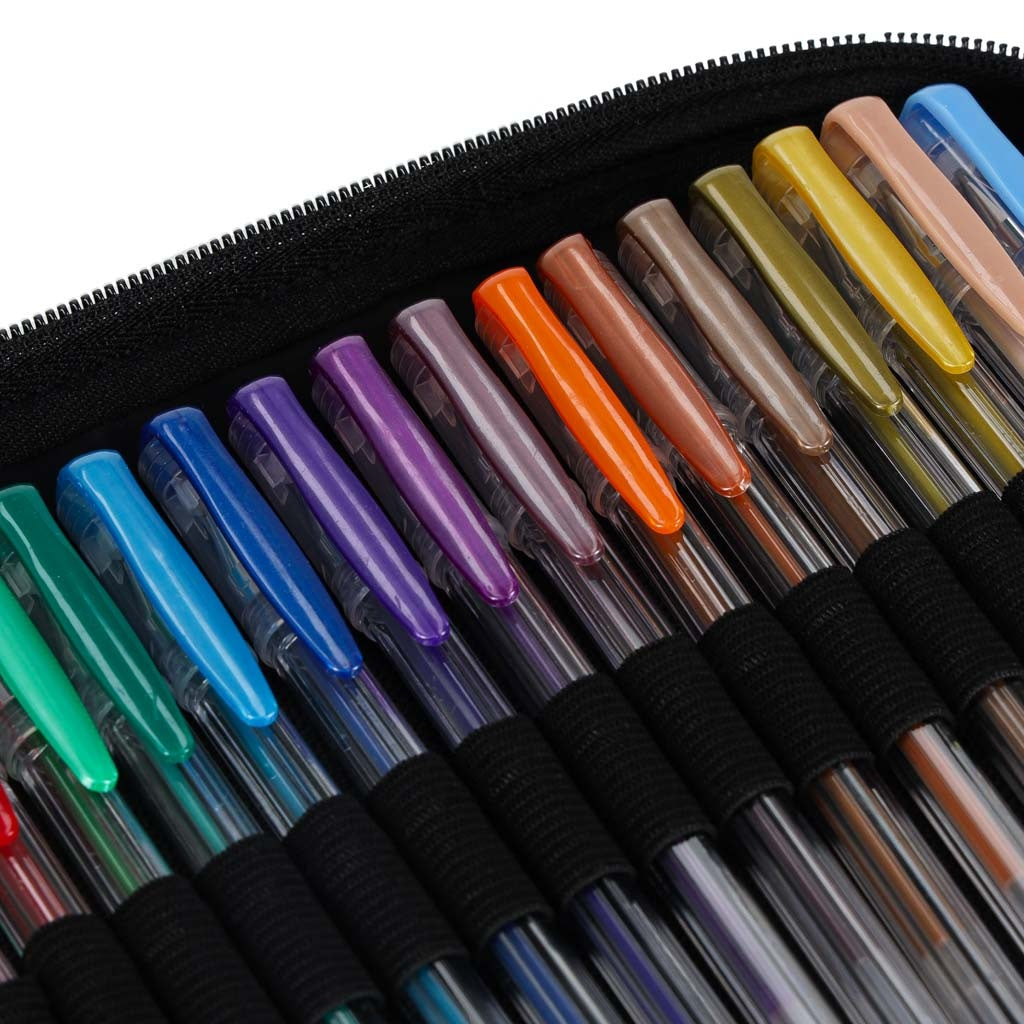100 Color Gel Pens with Case and Refills