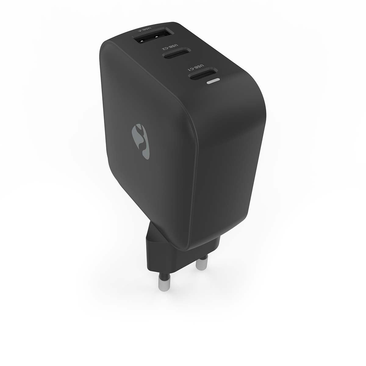 100W GaN Wall Charger, 3 Ports, USB-C PD & USB-A Quick Charge