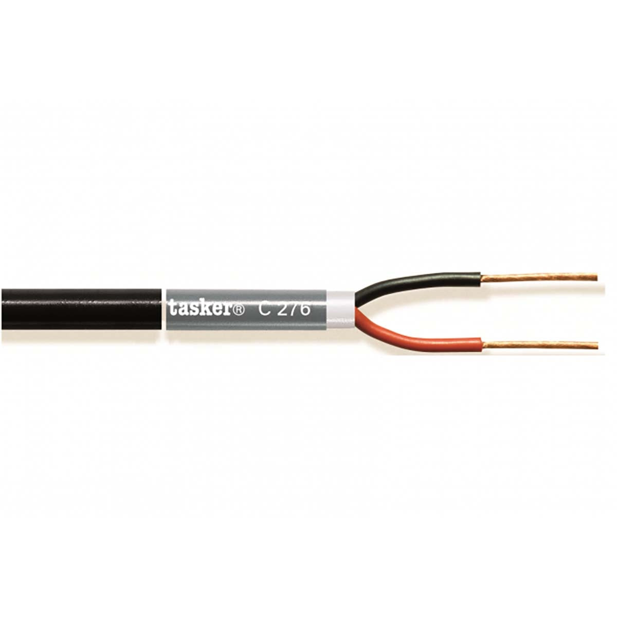 100m Black Speaker Cable Reel, 2x 2.50 mm²