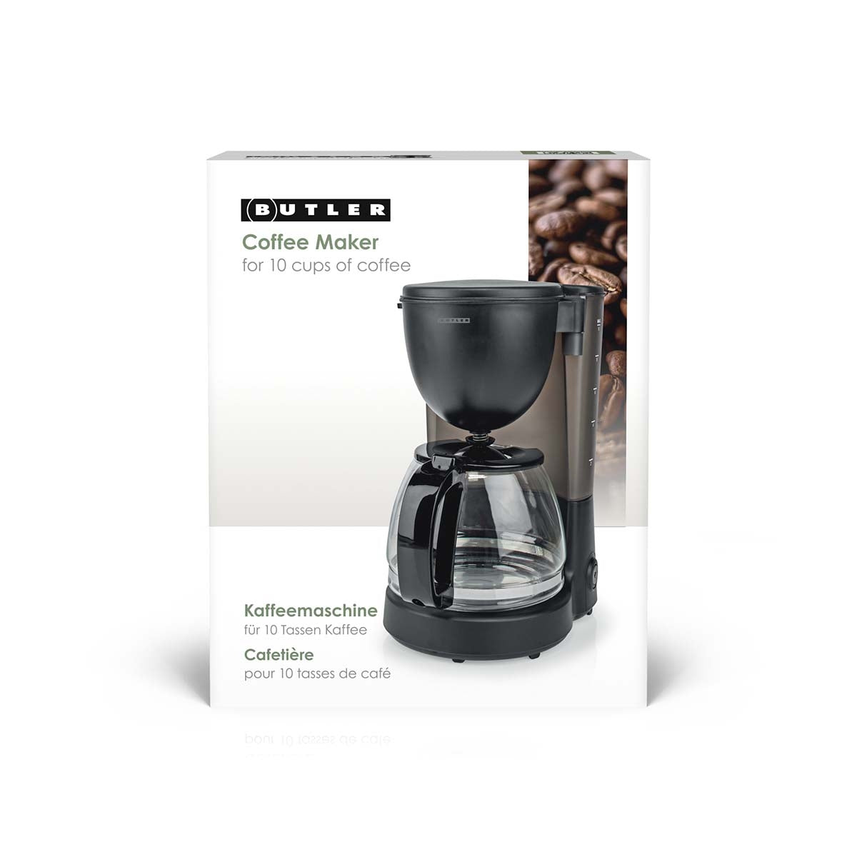 10-Cup Coffee Maker, 1.25L, 750W, Keep-Warm, Auto Shut-Off