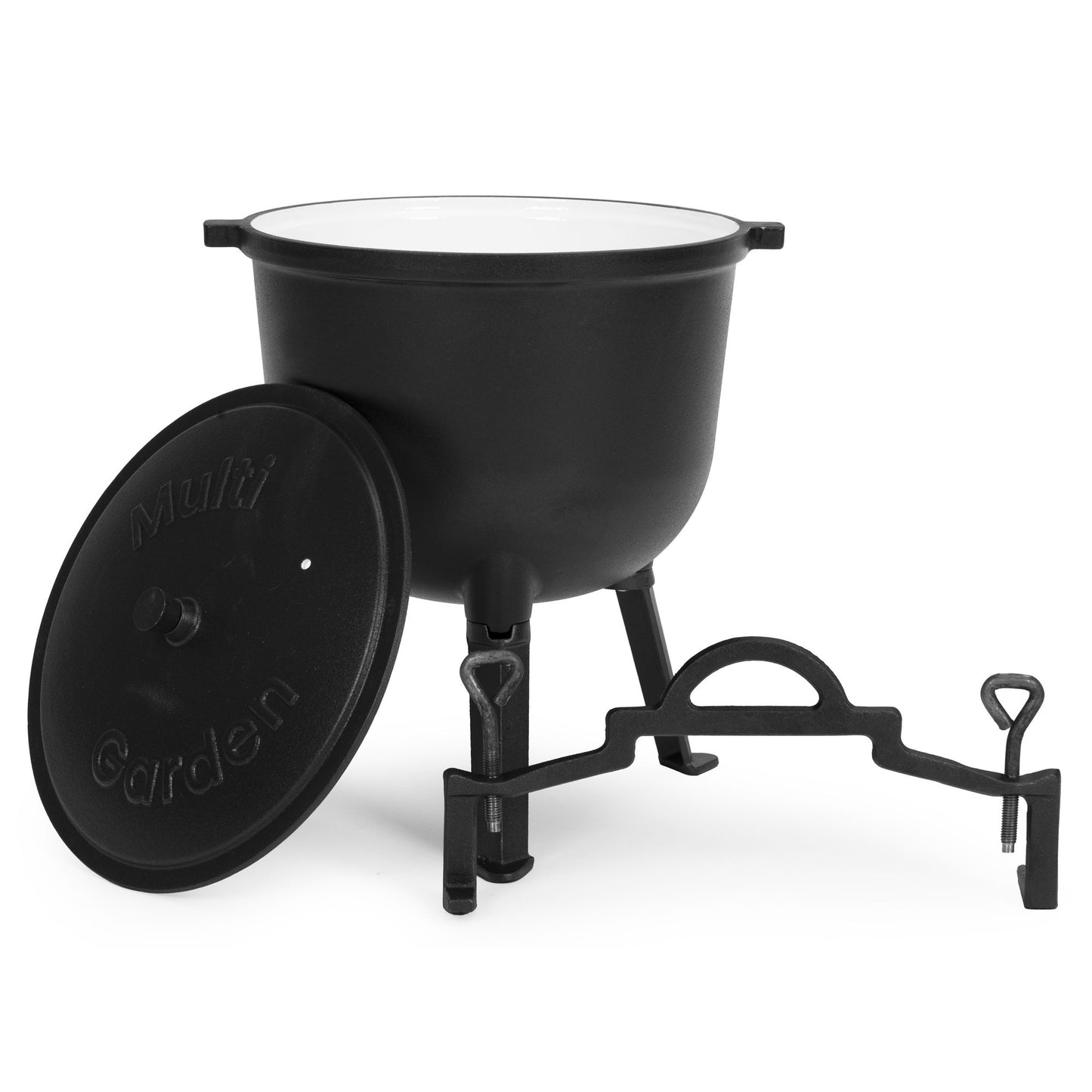 10L Cast Iron Enameled Cauldron for Campfires
