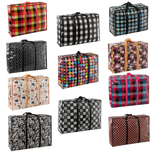 10-Piece Non-Woven Grocery Bags, 80x60x27cm, Zipper