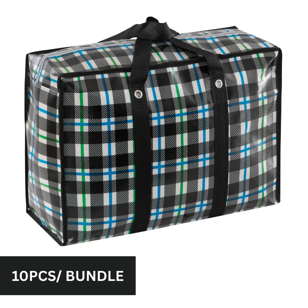 10-Piece Non-Woven Grocery Bags, 80x60x27cm, Zipper