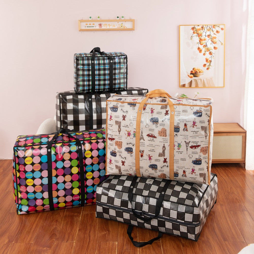 10-Piece Non-Woven Grocery Bags, 80x60x27cm, Zipper