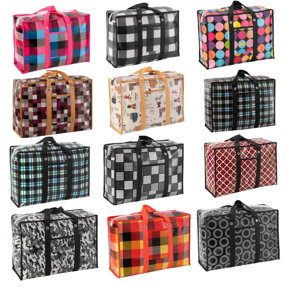 10-Piece Reusable Grocery Bags, Non-Woven, Zipper, 60x45x20cm