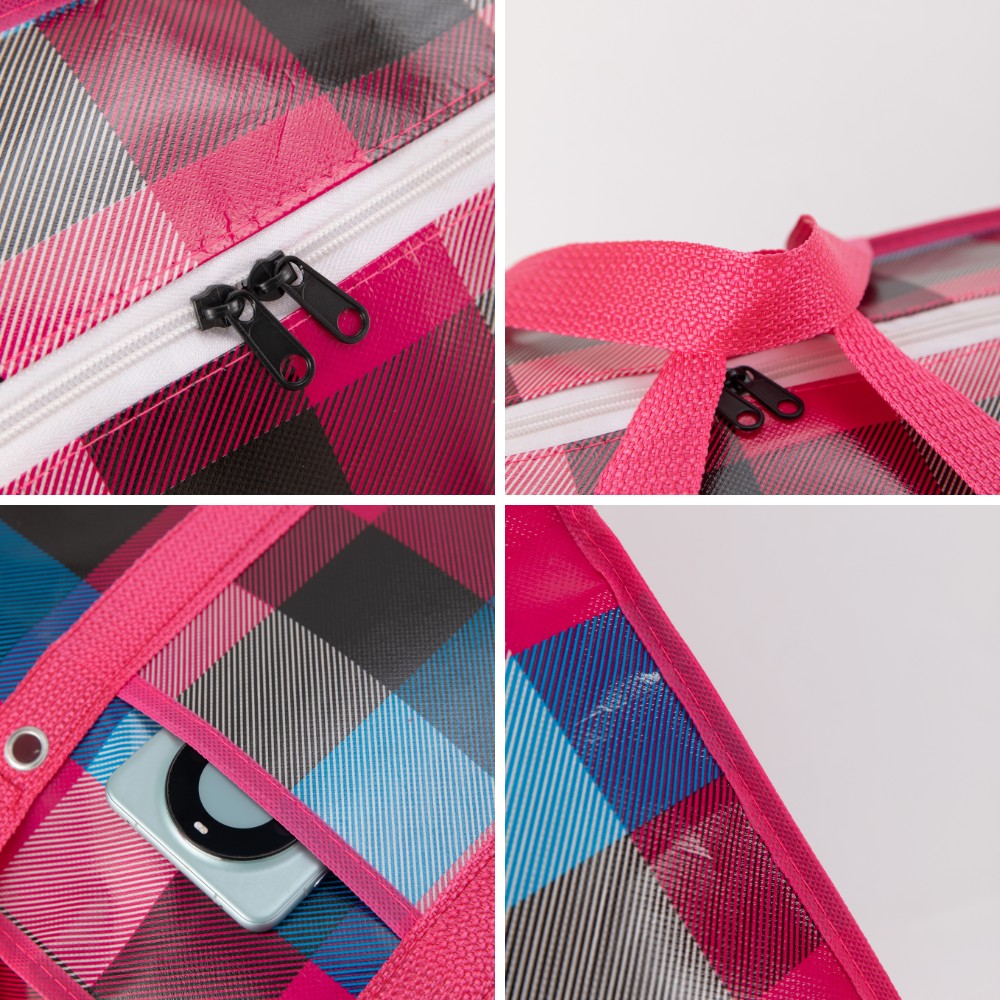10-Piece Reusable Grocery Bags, Non-Woven, Zipper, 60x45x20cm