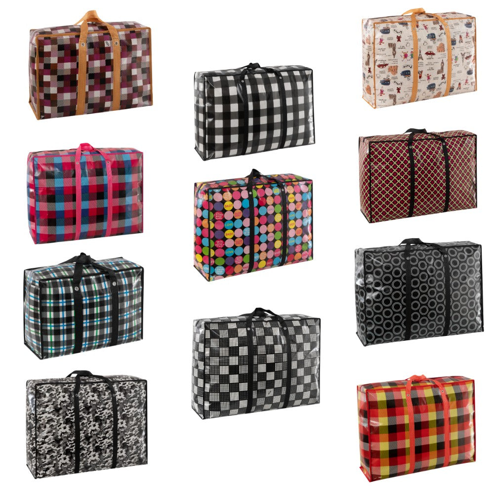 10-Piece Reusable Shopping Bags, Non-Woven, Zippered