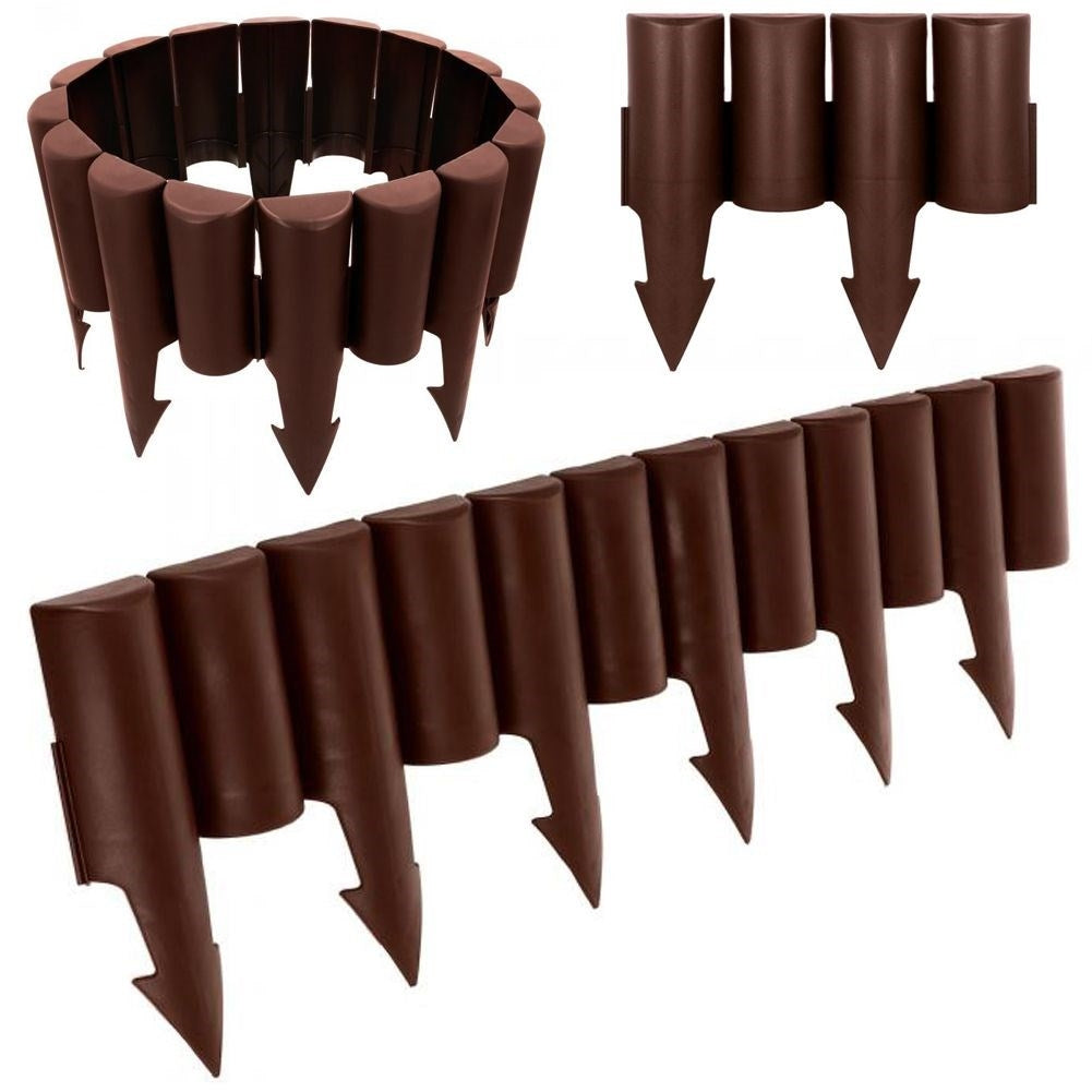 10 garden edging 250 cm, durable material, brown