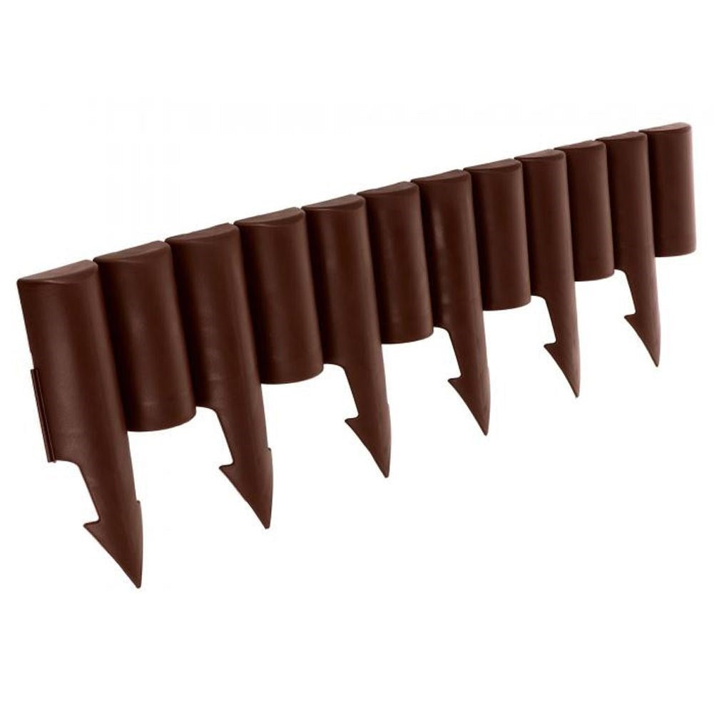 10 garden edging 250 cm, durable material, brown