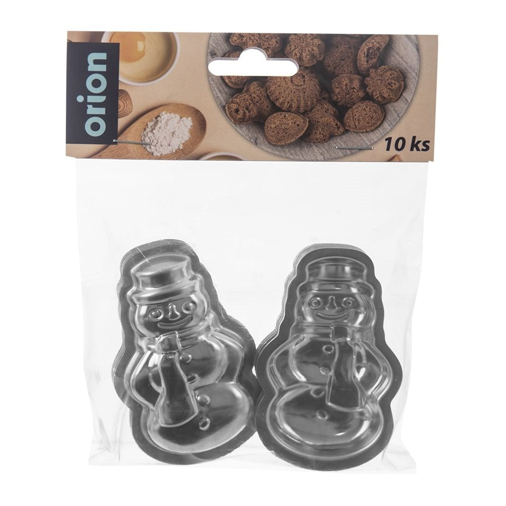 10 molds for cookies and gingerbread in steel, snowmen