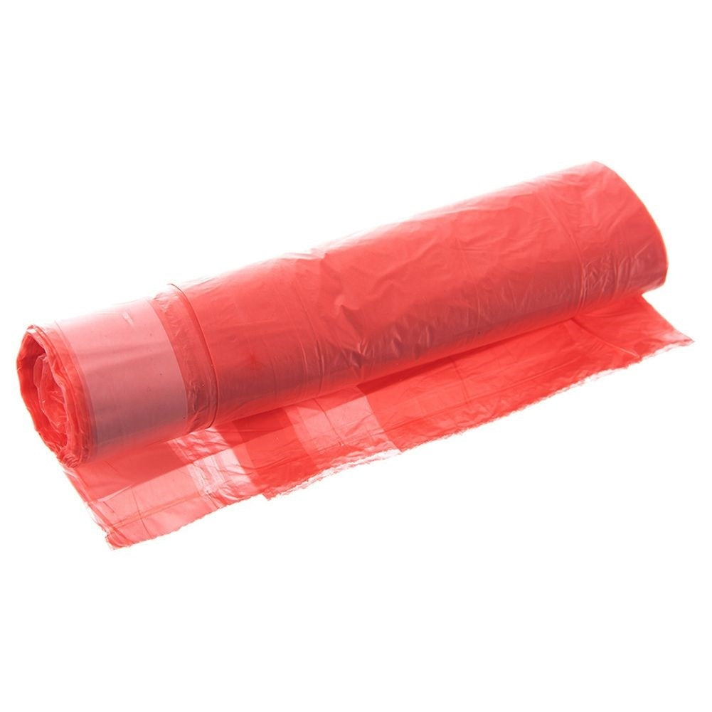 10-pack red garbage bags 40L with strawberry scent and drawstring