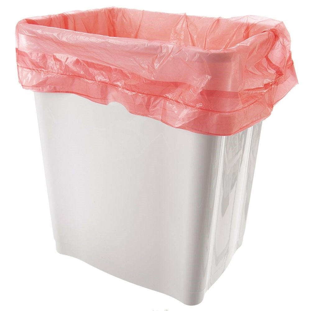 10-pack red garbage bags 40L with strawberry scent and drawstring