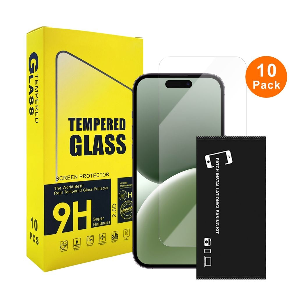 10-pack screen protector in tempered glass for iPhone 16 Pro, Bulk