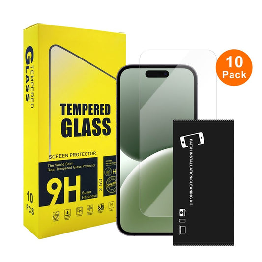 10-pack screen protector in tempered glass for iPhone 16 Pro, Bulk