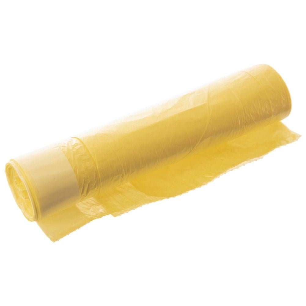 10 yellow garbage bags 60L HDPE with lemon scent and drawstring