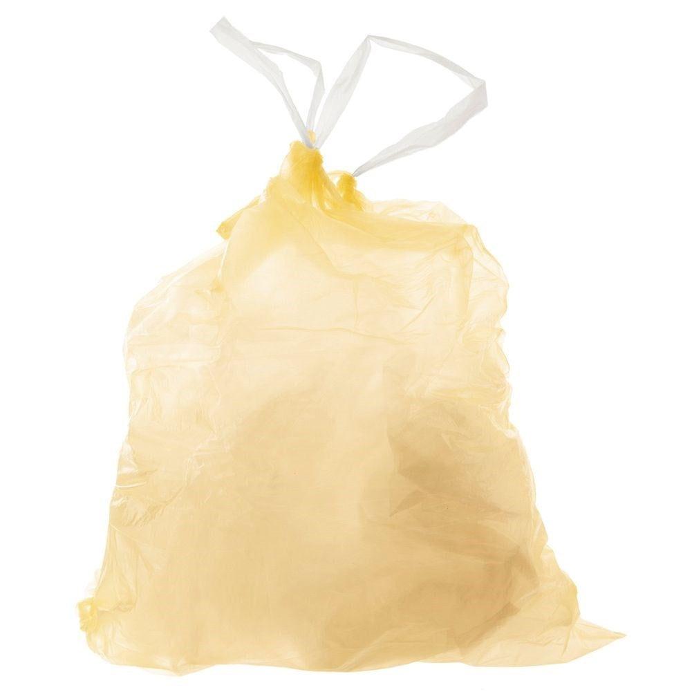 10 yellow garbage bags 60L HDPE with lemon scent and drawstring