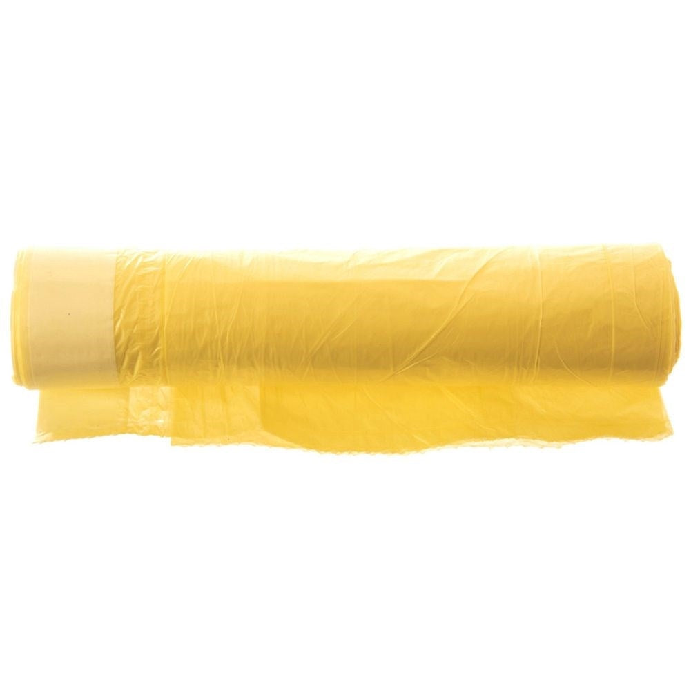 10 yellow garbage bags 60L HDPE with lemon scent and drawstring