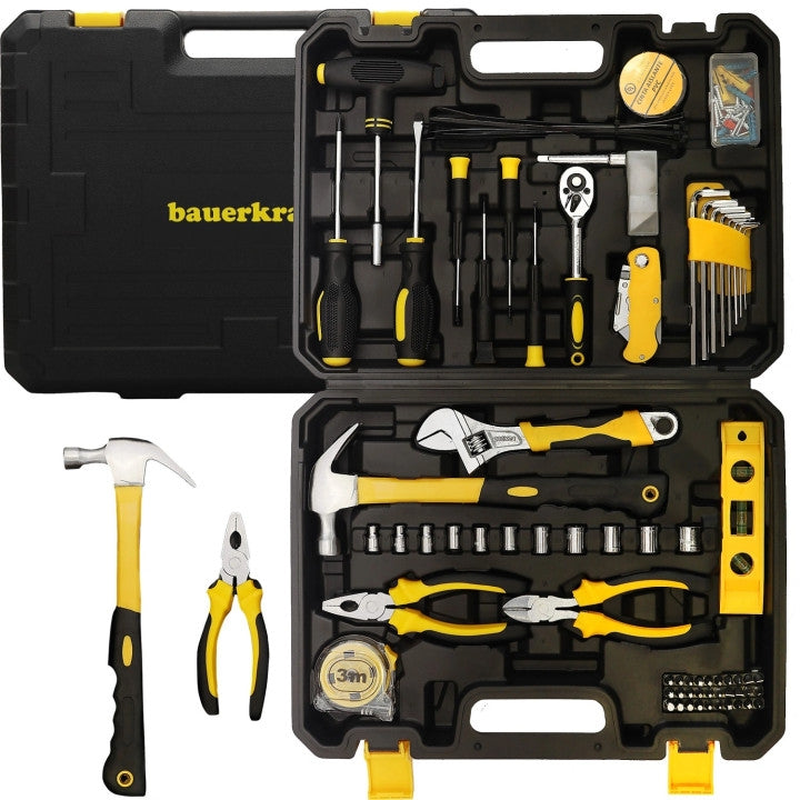 111-Piece Tool Set with Wrenches, Screwdrivers, Bits