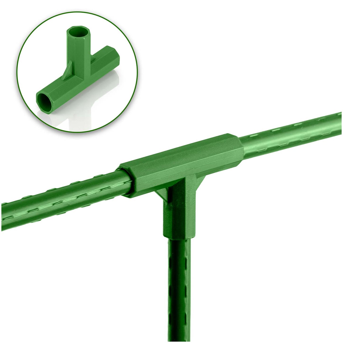 11mm Plant Stake Connectors, 4 Pack, Green