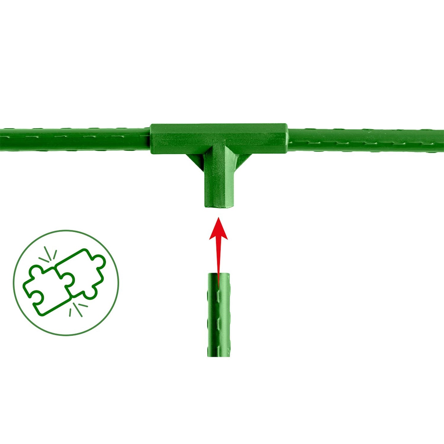 11mm Plant Stake Connectors, 4 Pack, Green