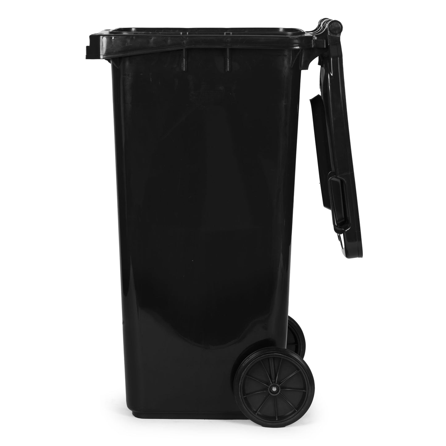120L Waste Bins Set of 2 – Black & Brown, HDPE, Wheels