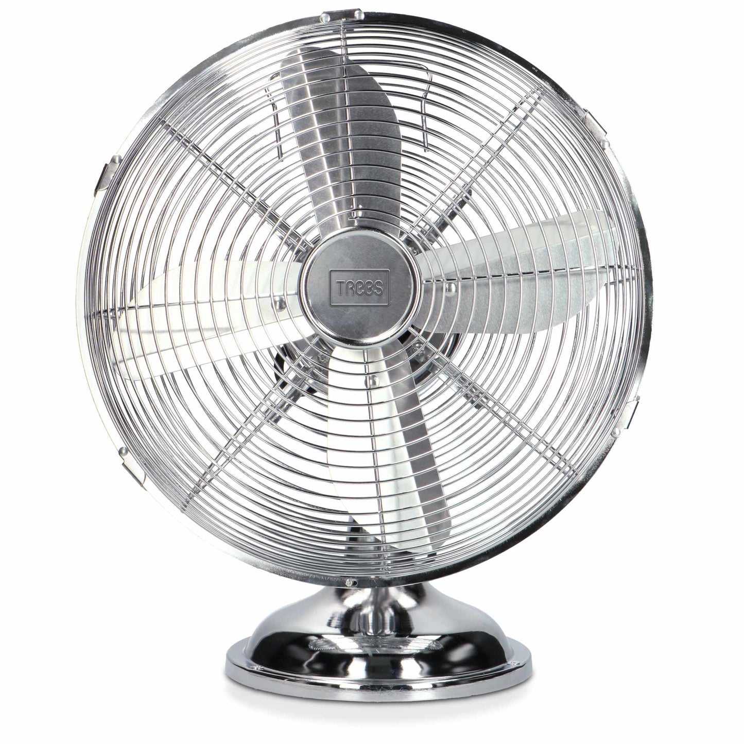 12-Inch Metal Table Fan, 35W, Adjustable, Silver