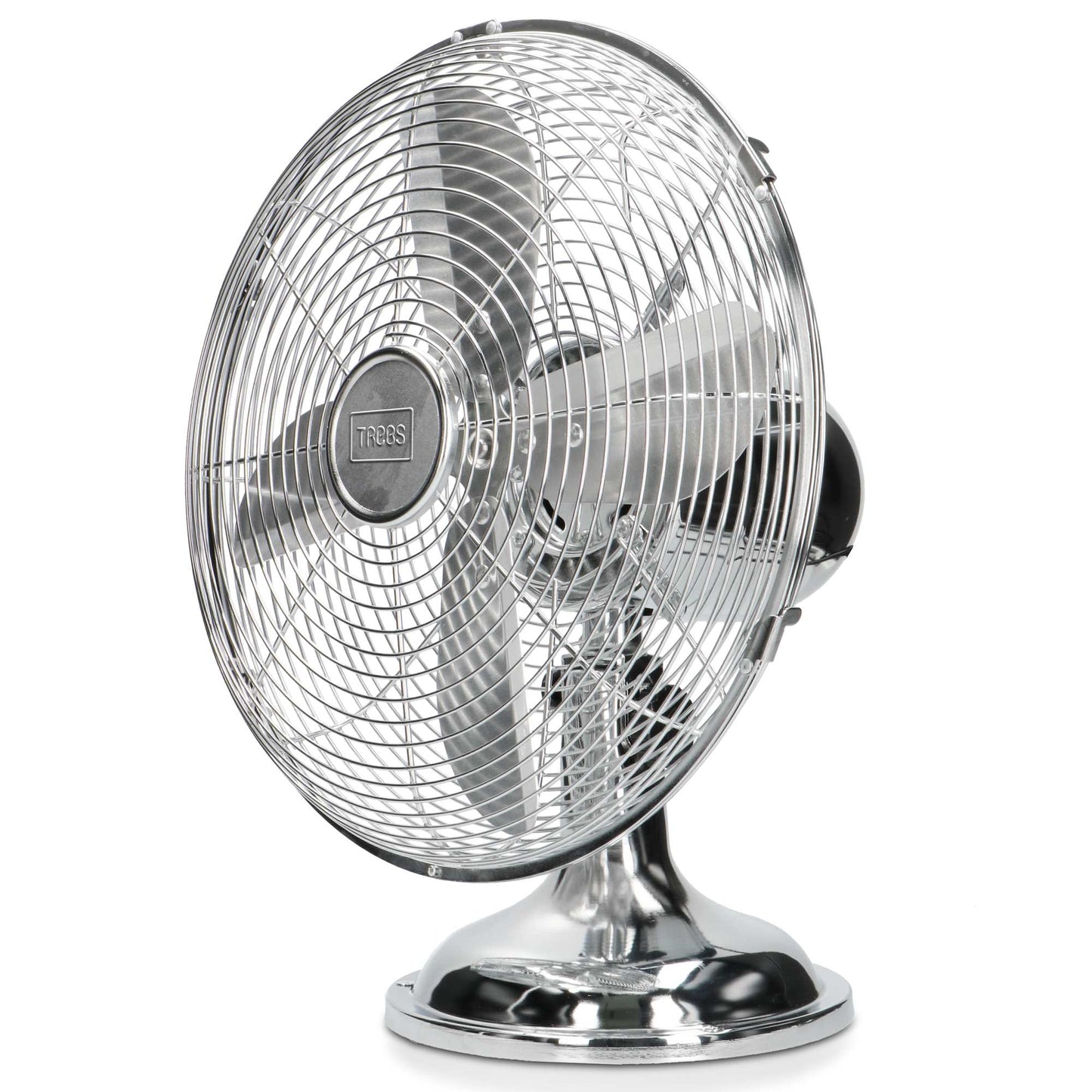 12-Inch Metal Table Fan, 35W, Adjustable, Silver