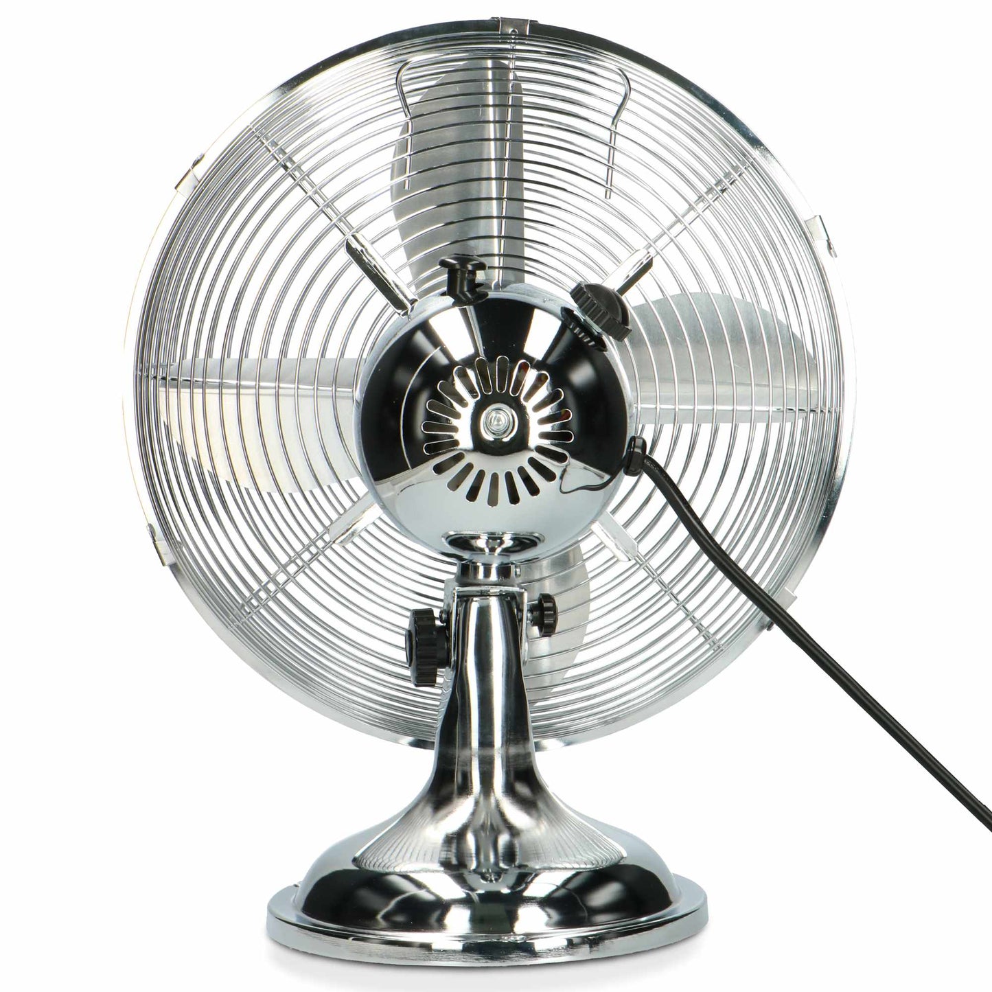 12-Inch Metal Table Fan, 35W, Adjustable, Silver