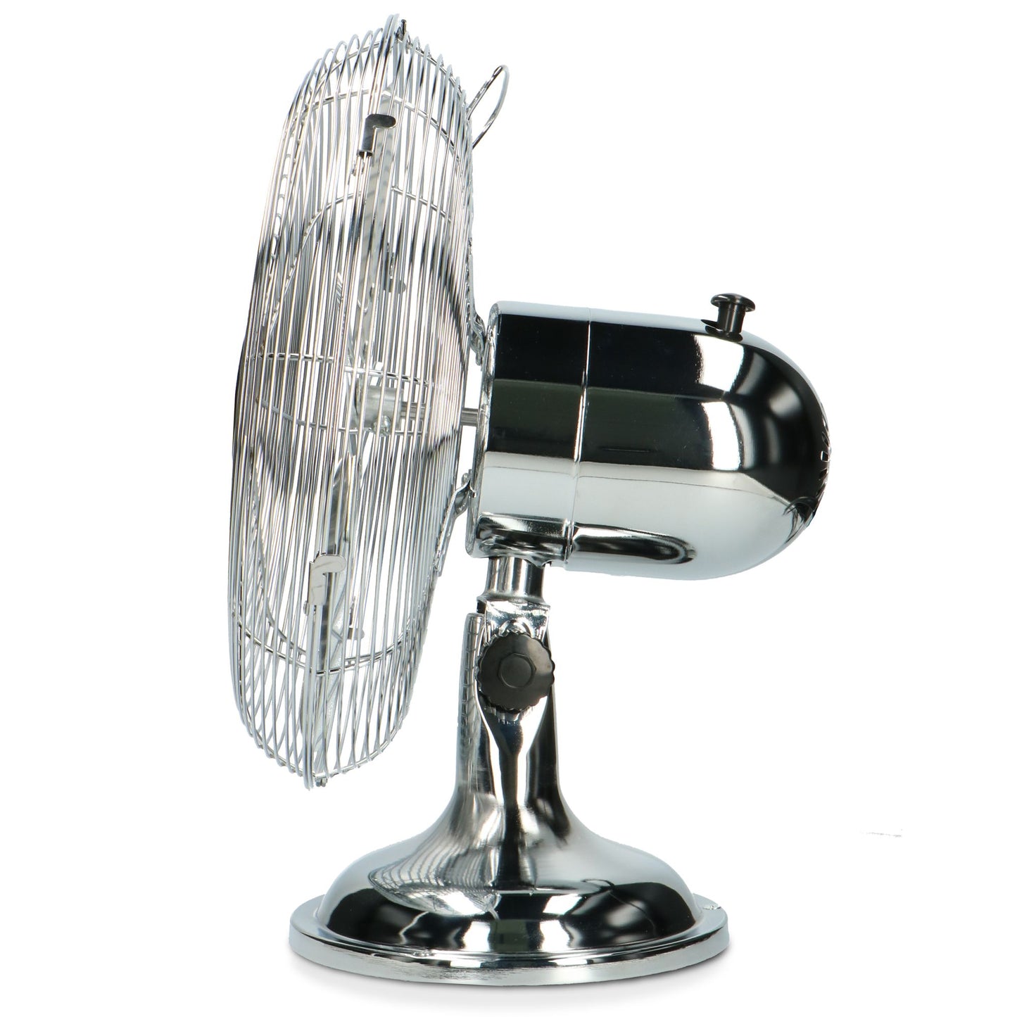 12-Inch Metal Table Fan, 35W, Adjustable, Silver