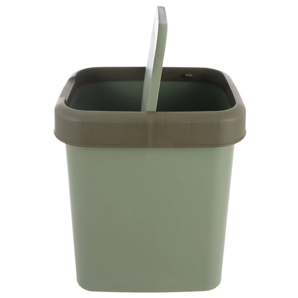 12L Green Plastic Waste Bin with Tilt Lid