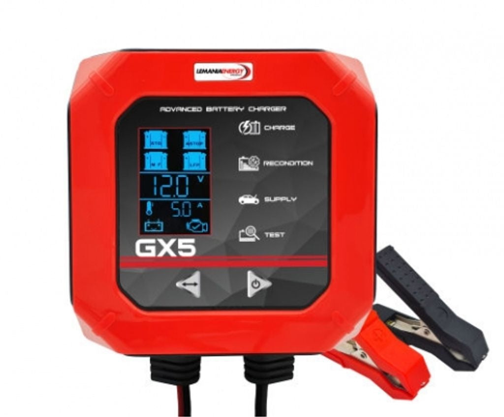 12V Lemania GX5 charger 5A 1.2-110Ah (AGM, EFB, SMF, Li-ion)