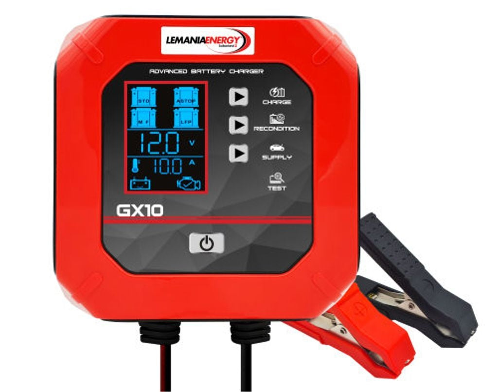 12V Lemania charger 10A 24-200Ah (AGM, EFB, SMF, Li-ion)