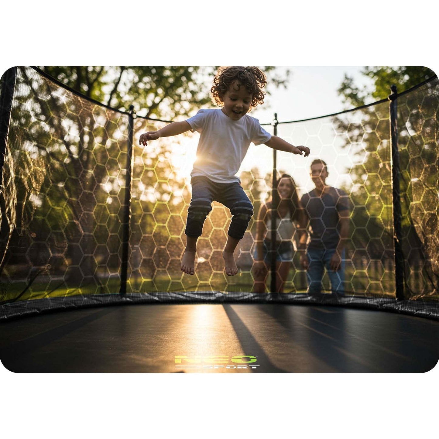 13ft/404cm Garden Trampoline with Inner Net and Ladder Neo-Sport