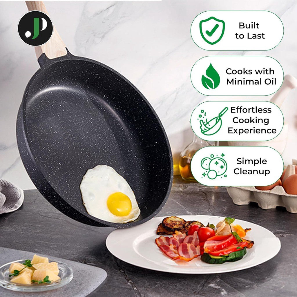 14-Piece Granite Non-Stick Cookware Set, Black