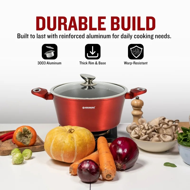 15-Piece Marble Coated Cookware Set, Induction-Ready