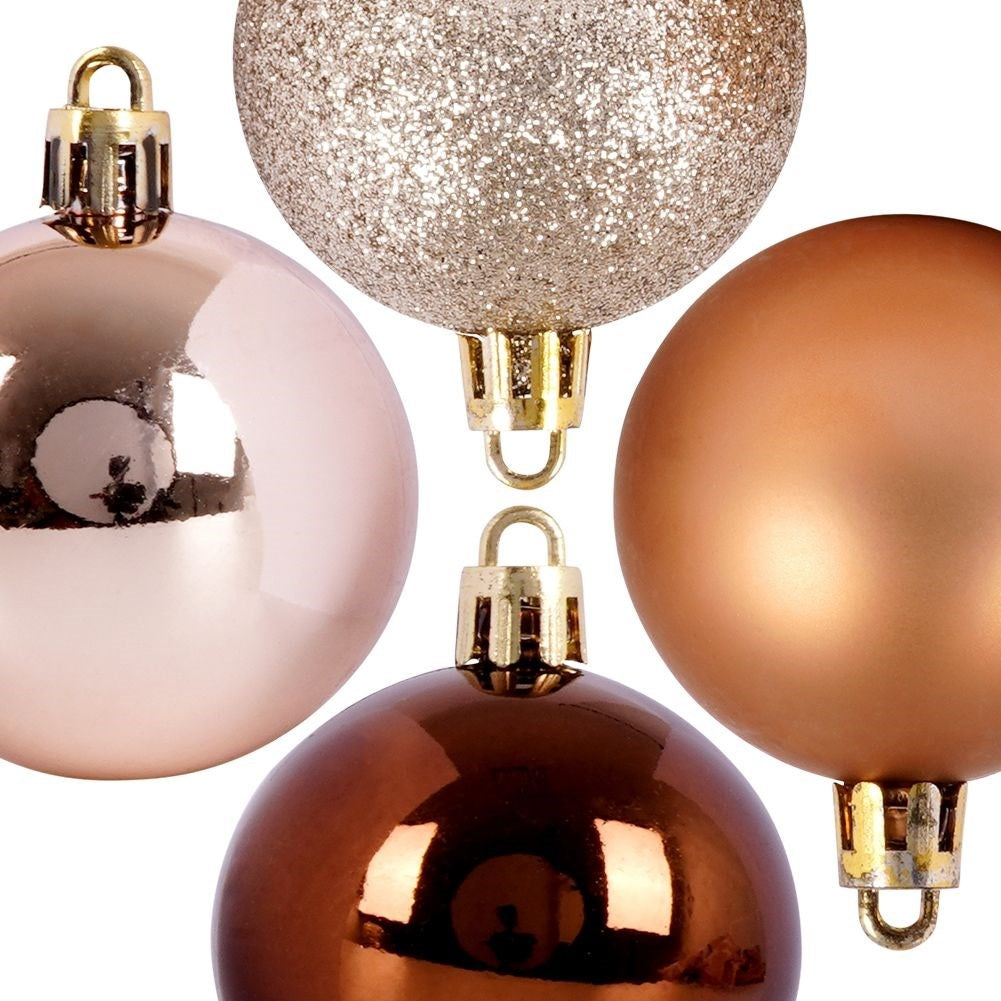 16 unbreakable Christmas tree balls: glittery, matte and shiny