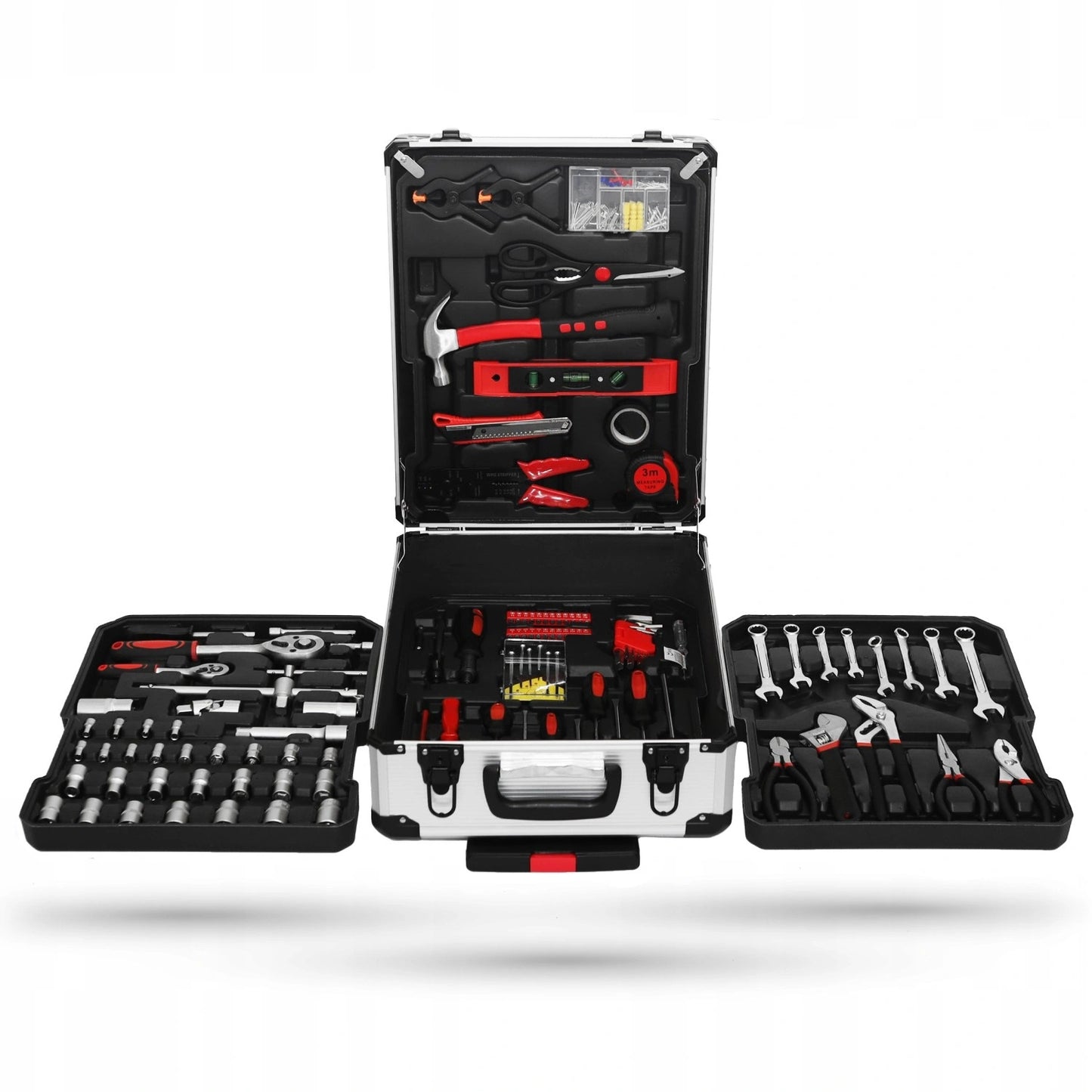 189-Piece Tool Set with Rolling Case – Wrenches, Screwdrivers