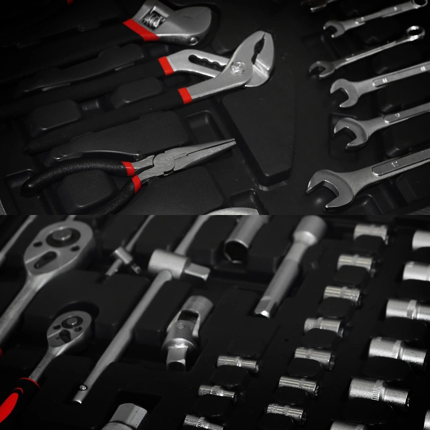 189-Piece Tool Set with Rolling Case – Wrenches, Screwdrivers