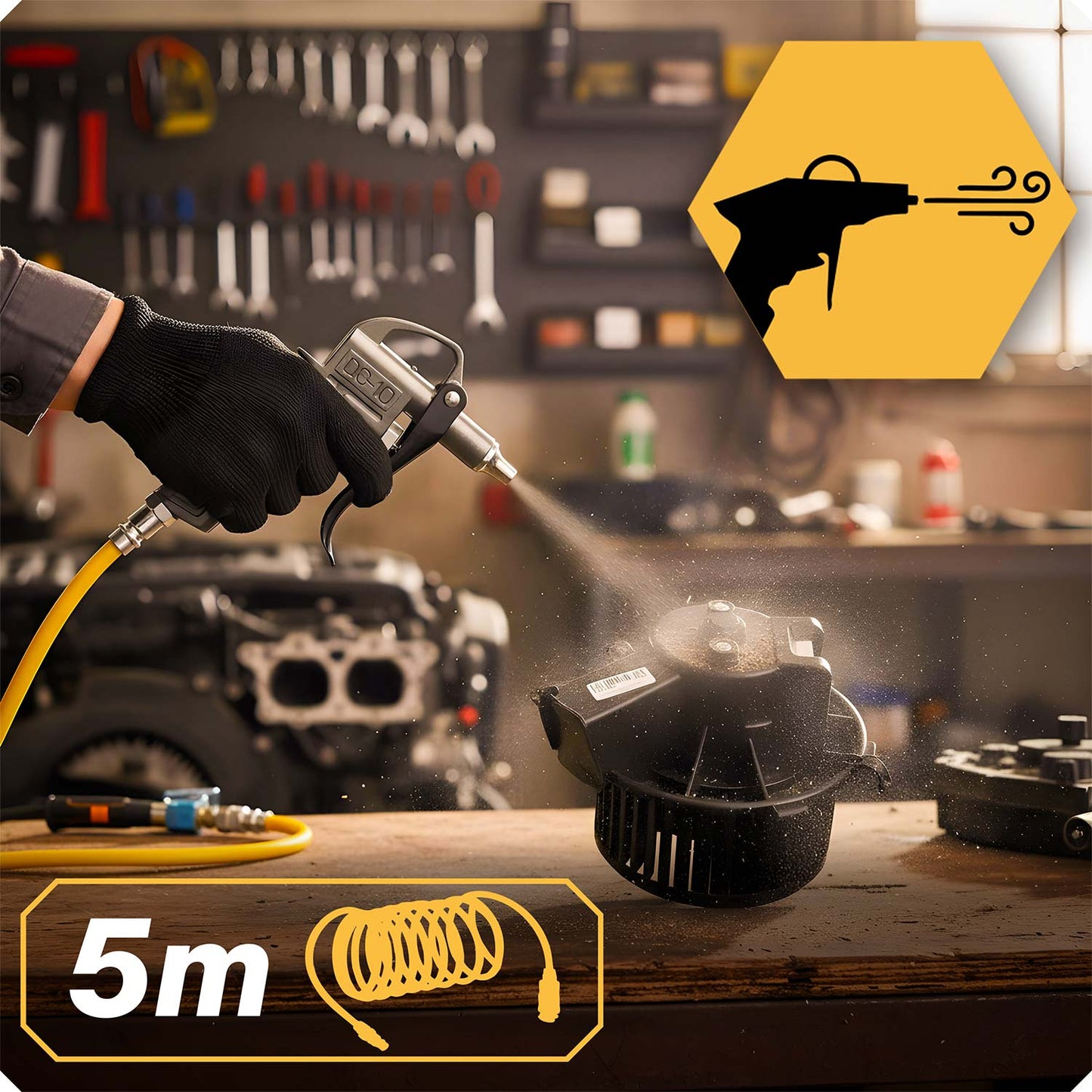 18-Piece Pneumatic Tool Set for Compressor Use