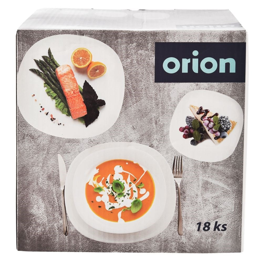 18-piece opal glass tableware for 6 people, dishwasher and microwave safe