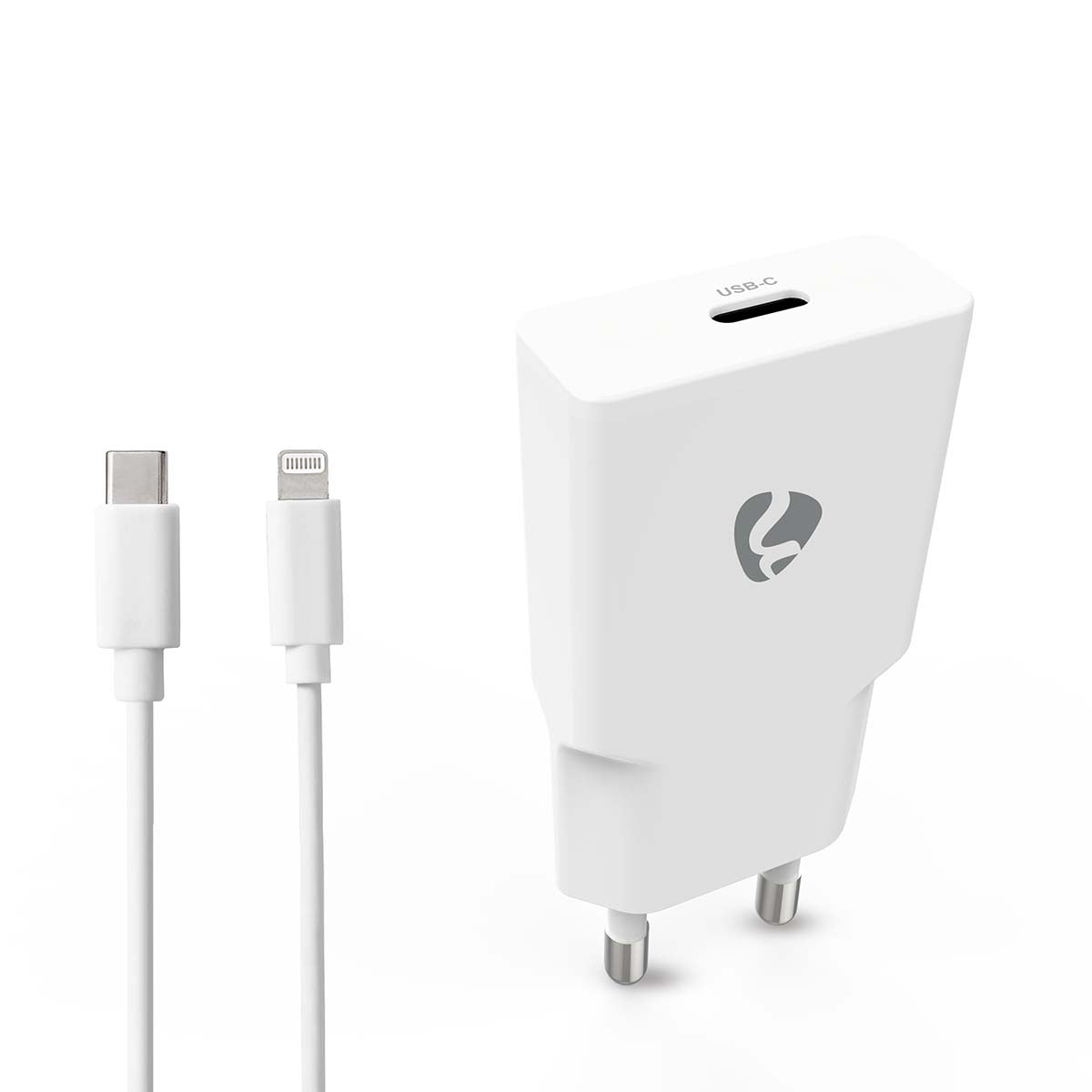 20W GaN Wall Charger with USB-C to Lightning Cable
