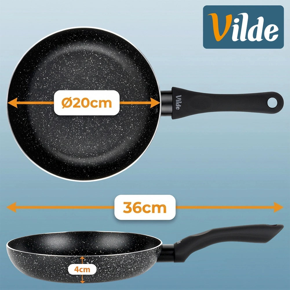 20 cm Non-Stick Granite Frying Pan, Dishwasher Safe