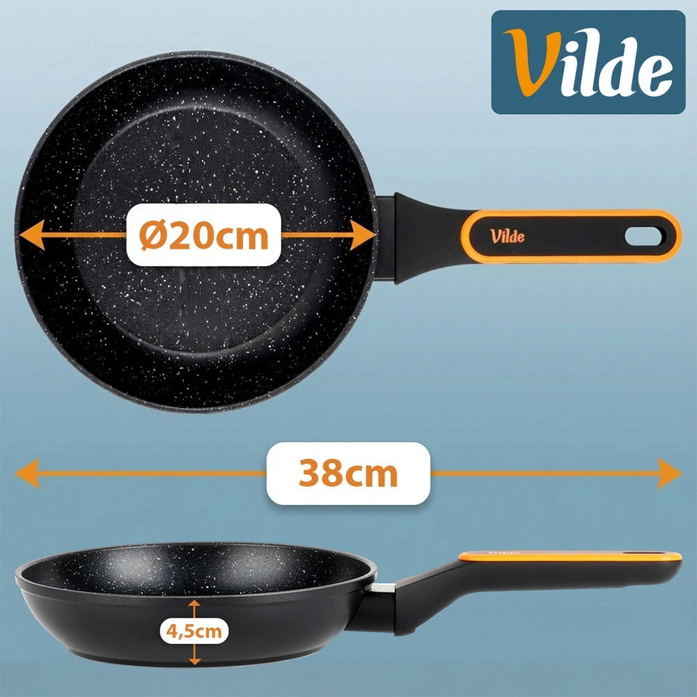 20 cm Non-Stick Granite Frying Pan, Dishwasher Safe