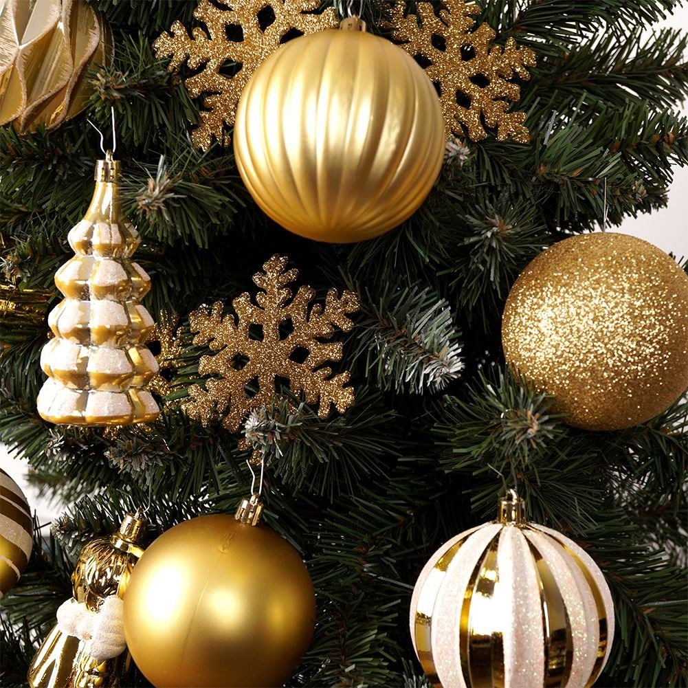 20 unbreakable Christmas tree balls: smooth, matte, sparkling, shiny