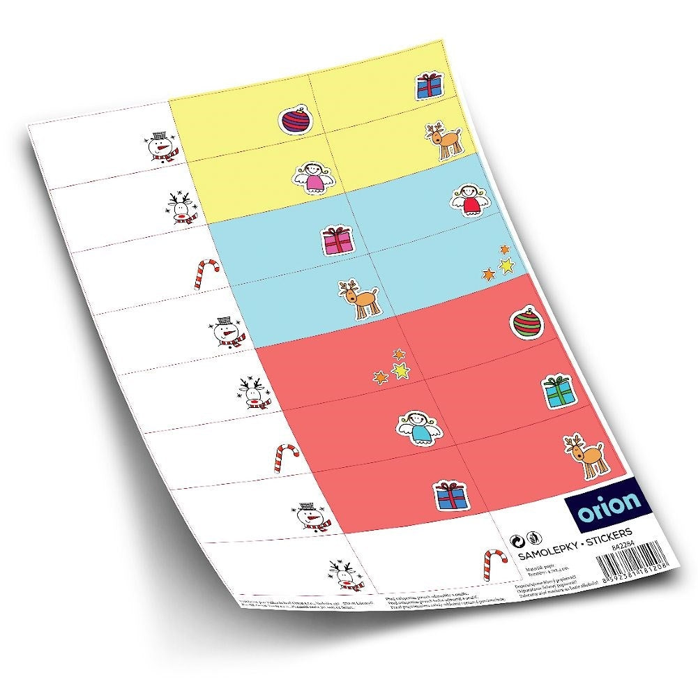 23-pack Christmas gift stickers for children and adults in 4 colours