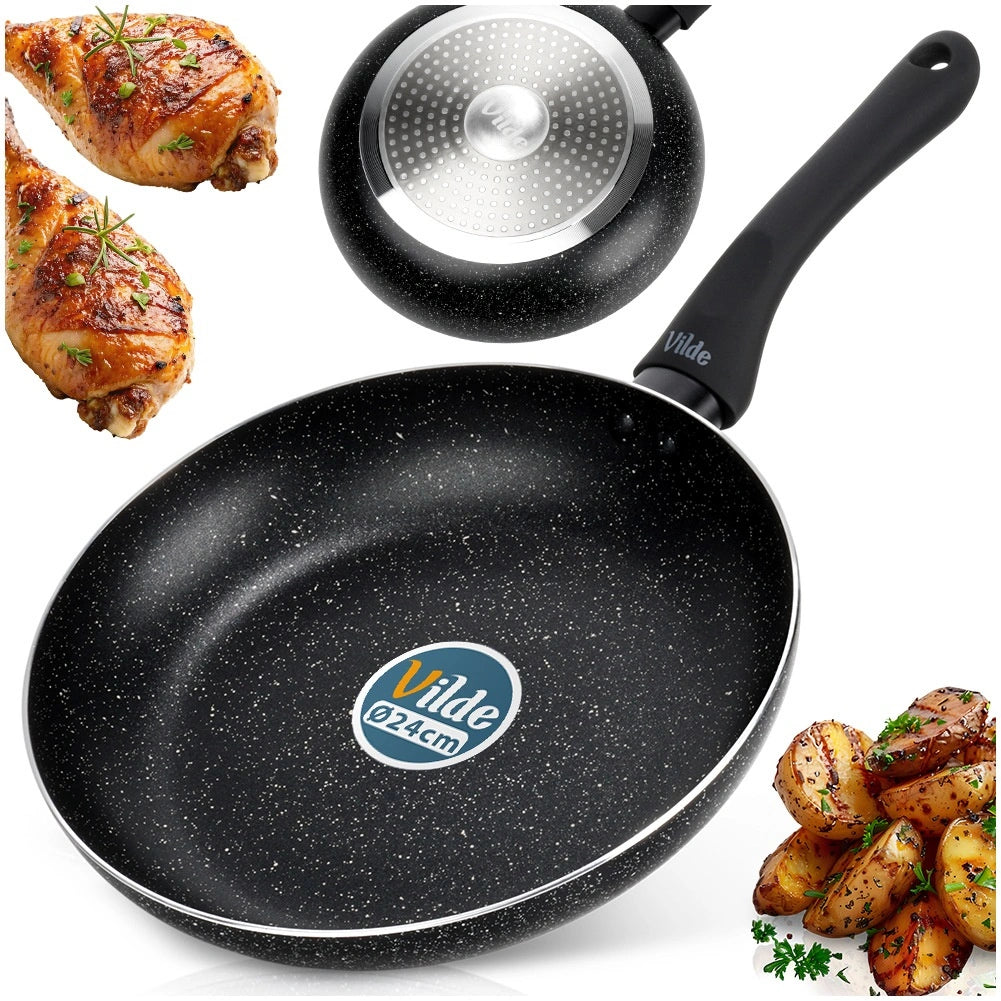 24 cm Non-Stick Granite Frying Pan, Dishwasher Safe
